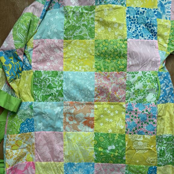 Lilly Pulitzer The Lilly Patchwork Robe Vintage 60s 70s Size Medium Large RARE - Picture 14 of 15